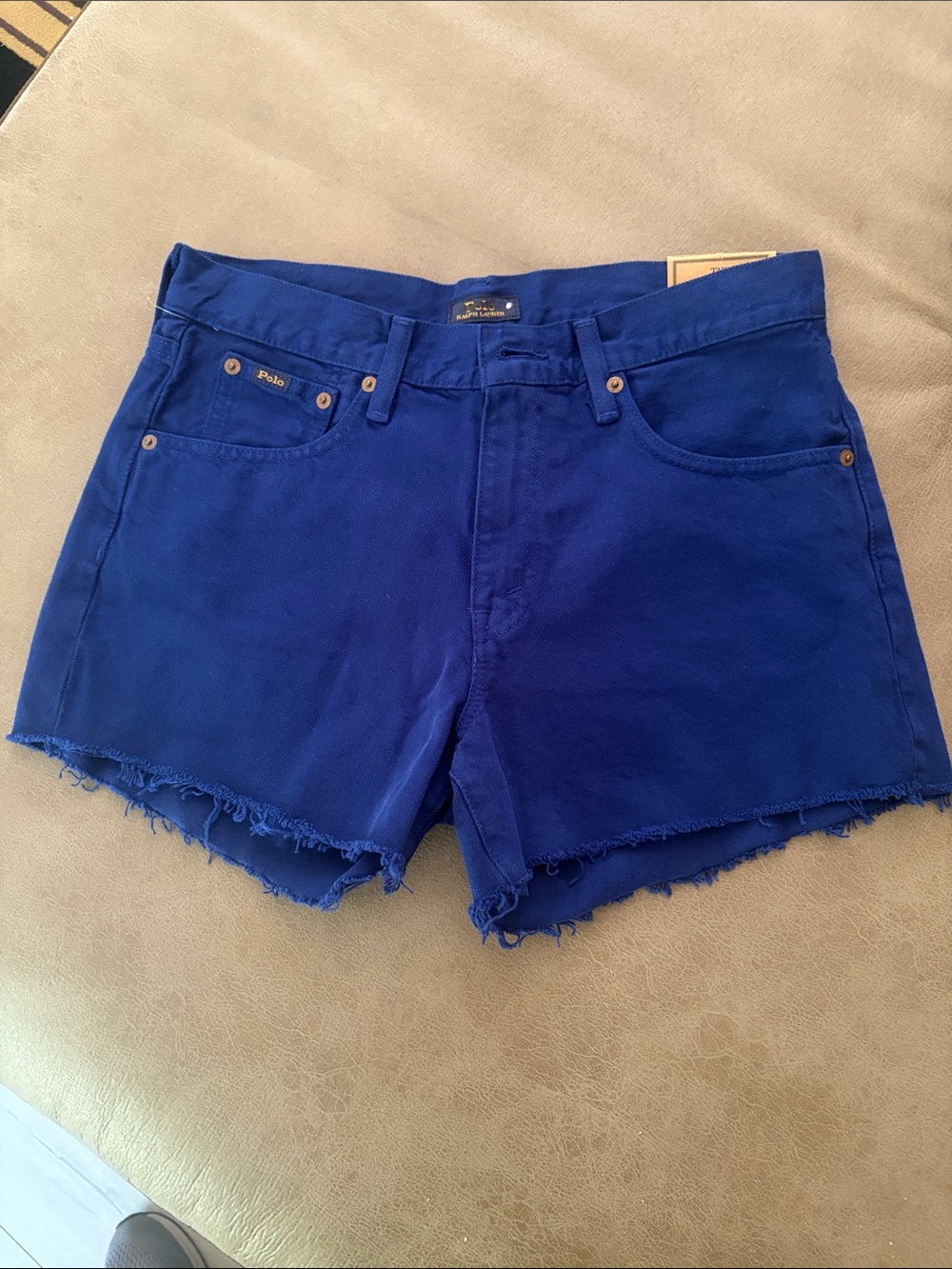 Polo by Ralph Lauren Cobalt Blue Denim Cutoff Shorts